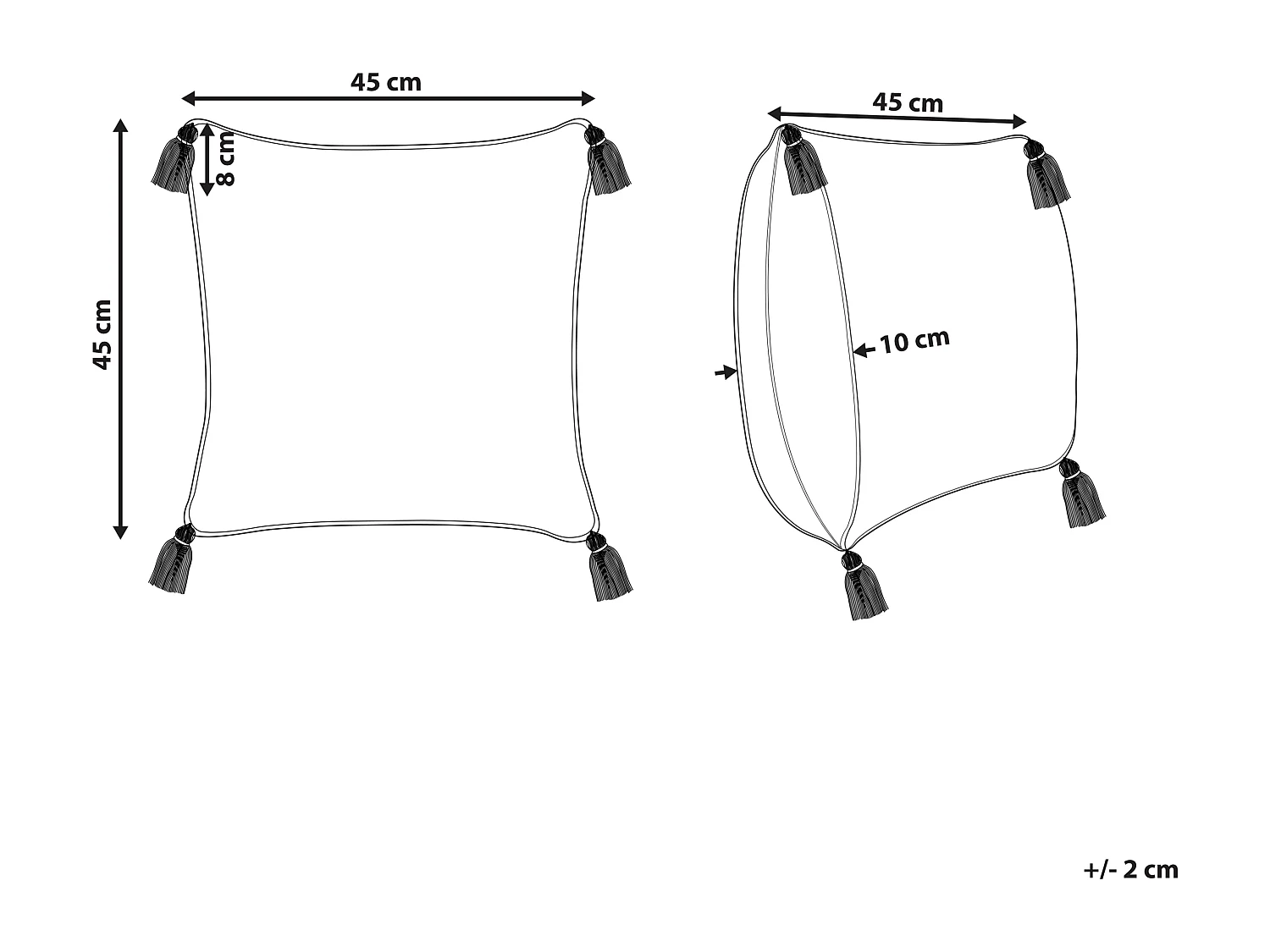 Coussin HICKORY Coton 45 x 45 cm Orange Motif géométrique