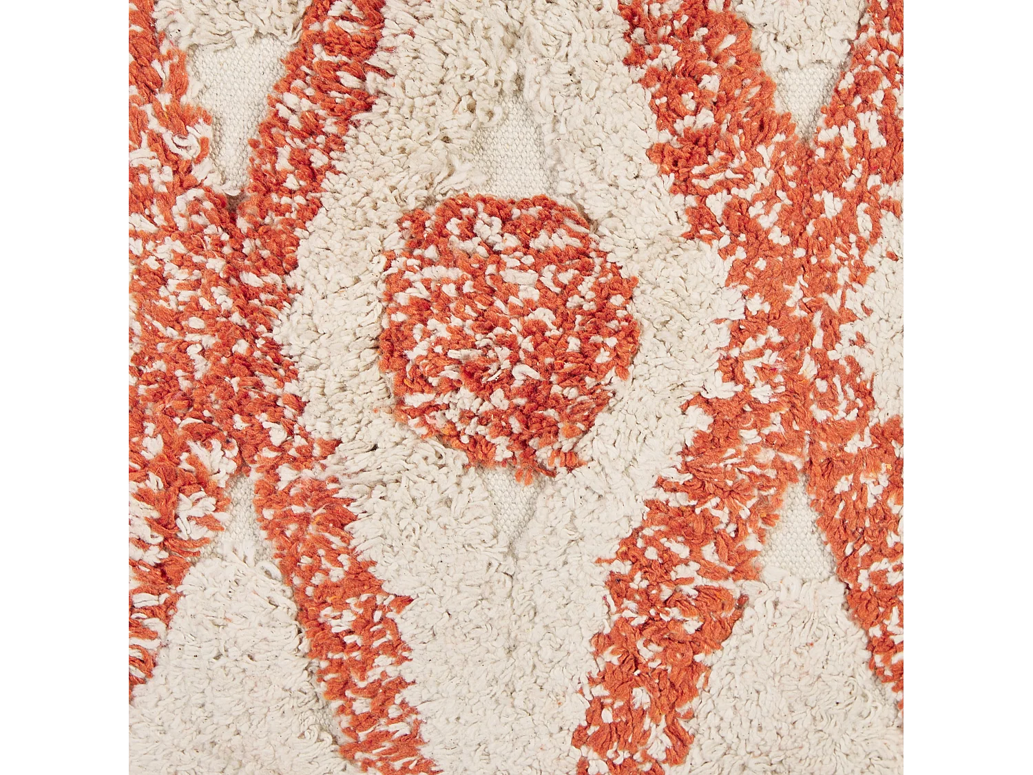 Coussin HICKORY Coton 45 x 45 cm Orange Motif géométrique