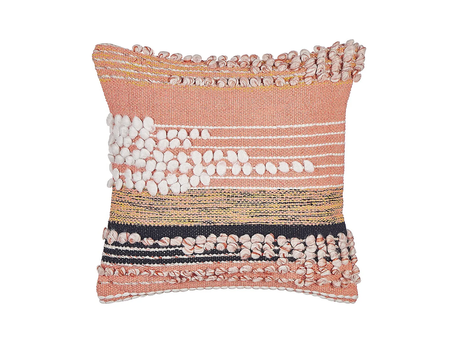 Coussin DEUTZIA Coton 45 x 45 cm Orange À rayure