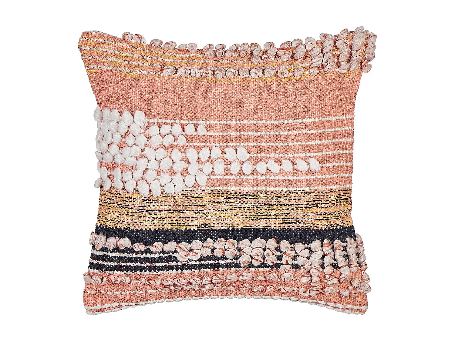 Deko-Kissen aus Baumwolle im Boho-Stil 45 x 45 cm Orange Deutzia