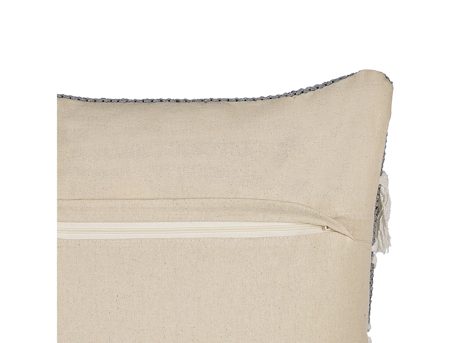 Dekokissen 2er Set mit Füllung Muster Baumwolle grau / weiß 45 x 45 cm Brahea