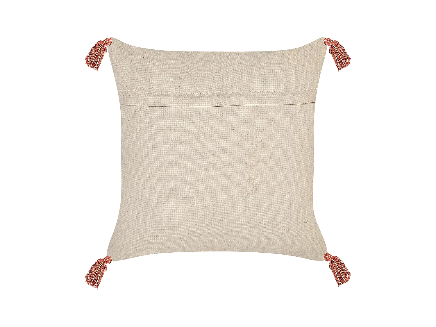 Lot de 2 coussins décoratifs HICKORY Coton 45 x 45 cm Orange Motif géométrique