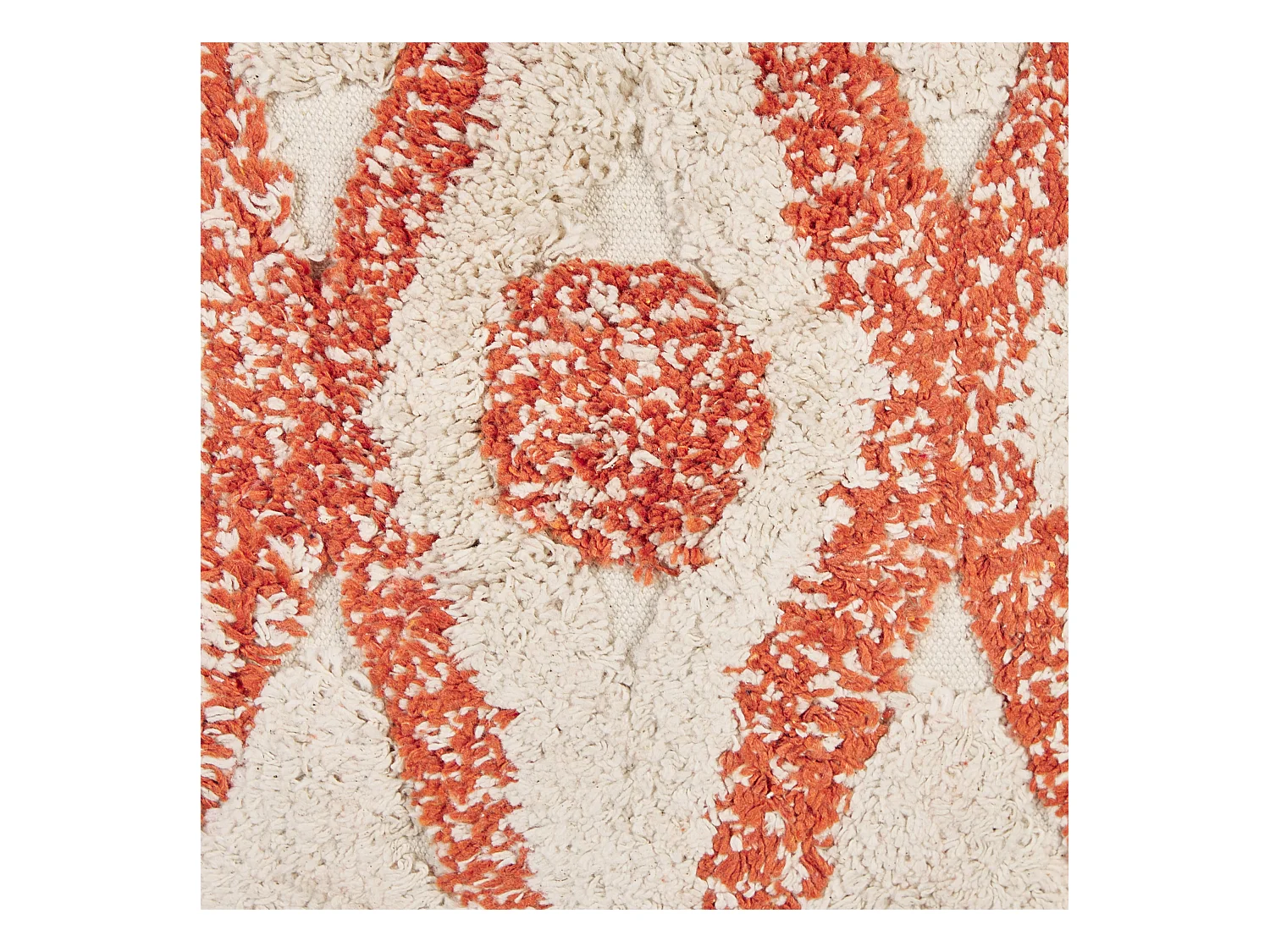 Lot de 2 coussins décoratifs HICKORY Coton 45 x 45 cm Orange Motif géométrique