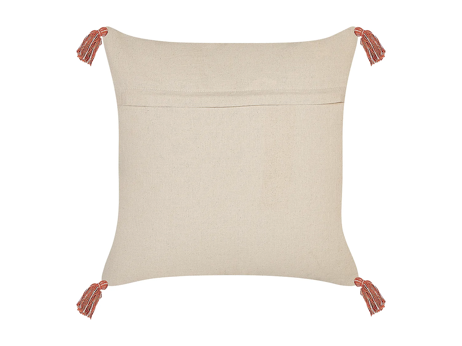 Set van 2 decoratieve kussens HICKORY Katoen 45 x 45 cm Oranje Geometrisch patroon