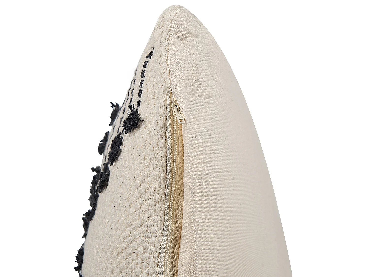 Conjunto de 2 almofadas decorativas MYRTUS Algodão 45 x 45 cm Creme Padrão geométrico