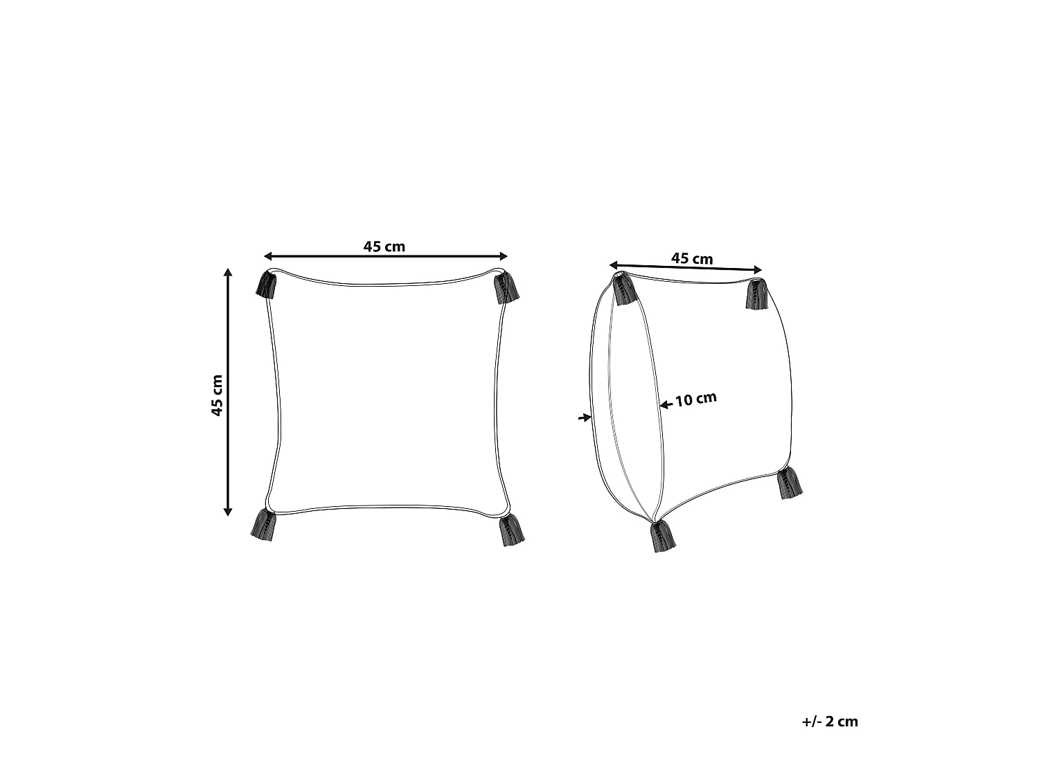 Coussin TILIA Coton 45 x 45 cm Bleu Motif géométrique