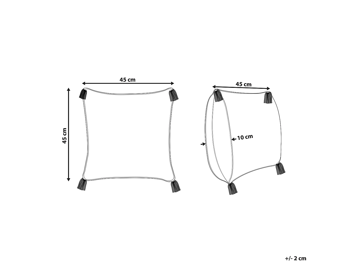 Coussin TILIA Coton 45 x 45 cm Bleu Motif géométrique