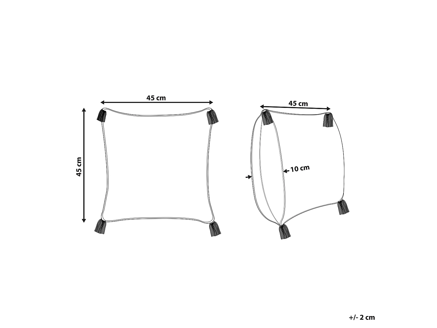 Almofada decorativa TILIA Algodão 45 x 45 cm Azul Padrão geométrico