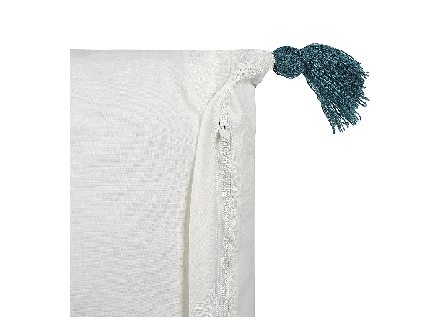 Dekokissen 2er Set mit Füllung Blumenmuster Baumwolle weiß / blau 45x45 cm Rumex