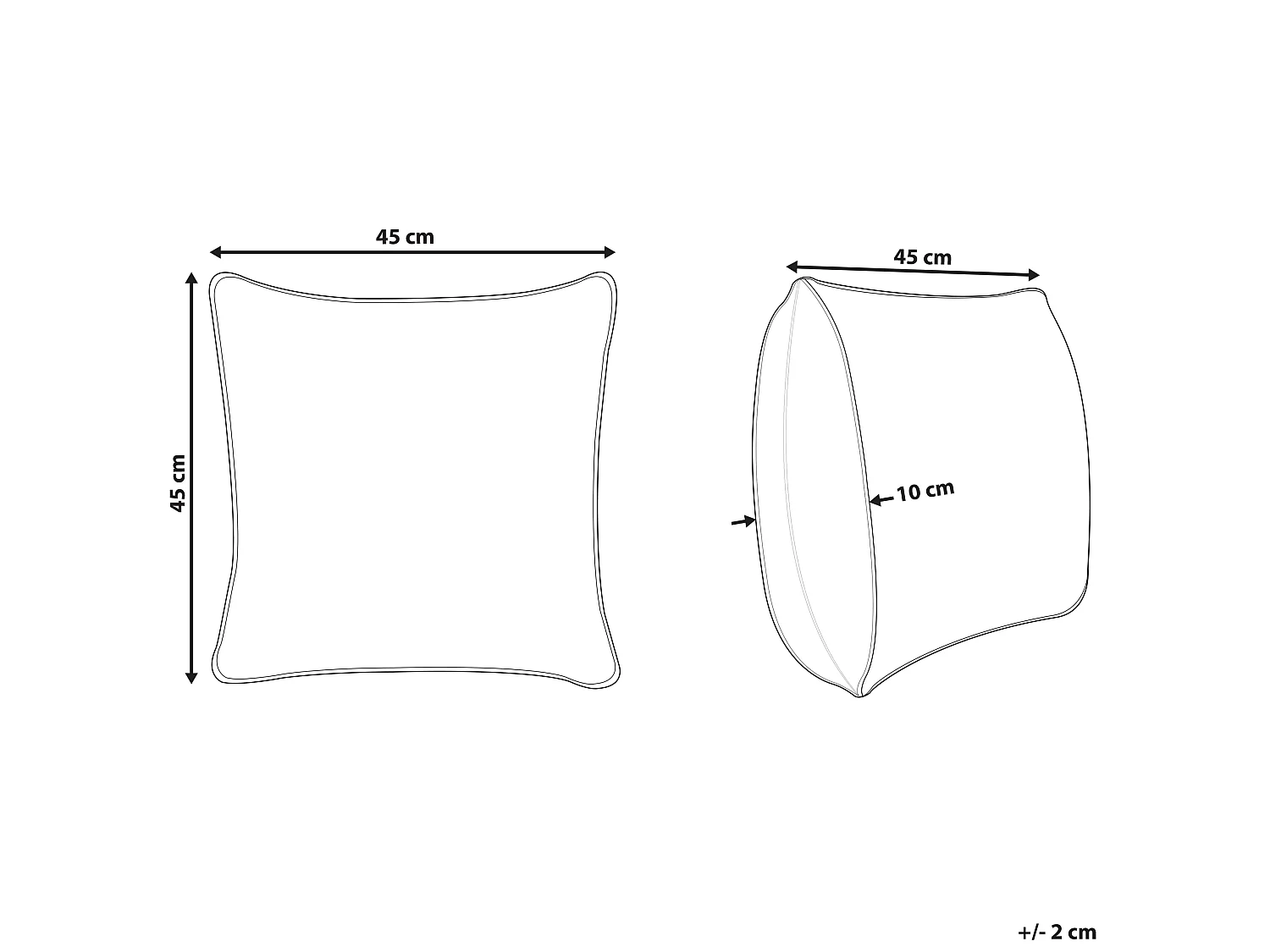 Dekoratives Fransenkissen aus Baumwolle beige / grau 45 x 45 cm HELICONIA