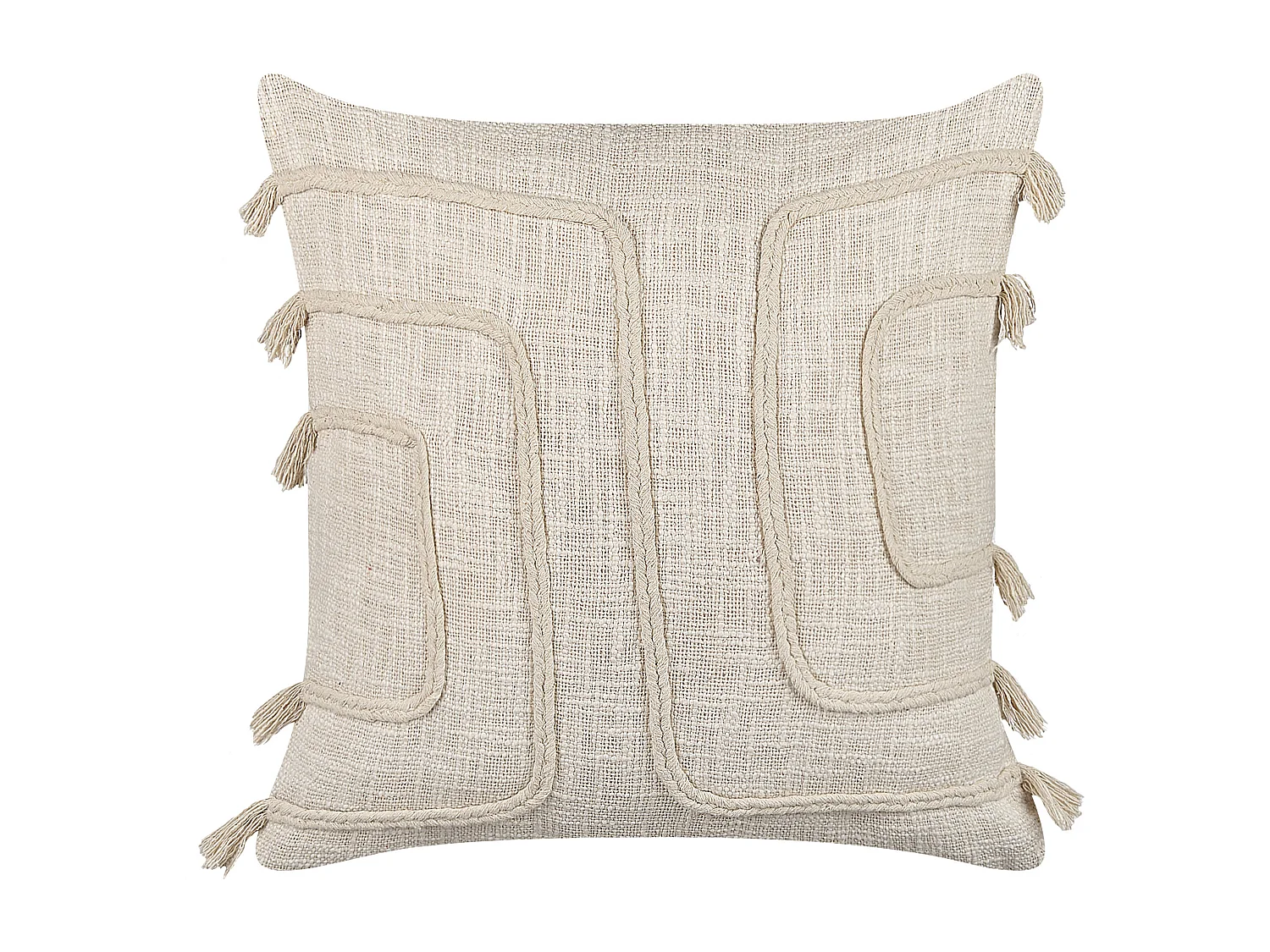 Sierkussen abstract patroon beige 45 x 45 cm PLEIONE