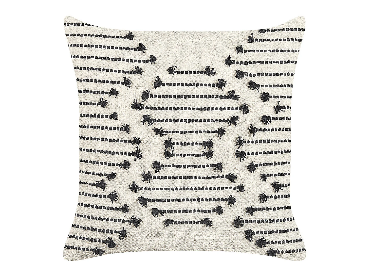 Coussin MYRTUS Coton 45 x 45 cm Beige Motif géométrique