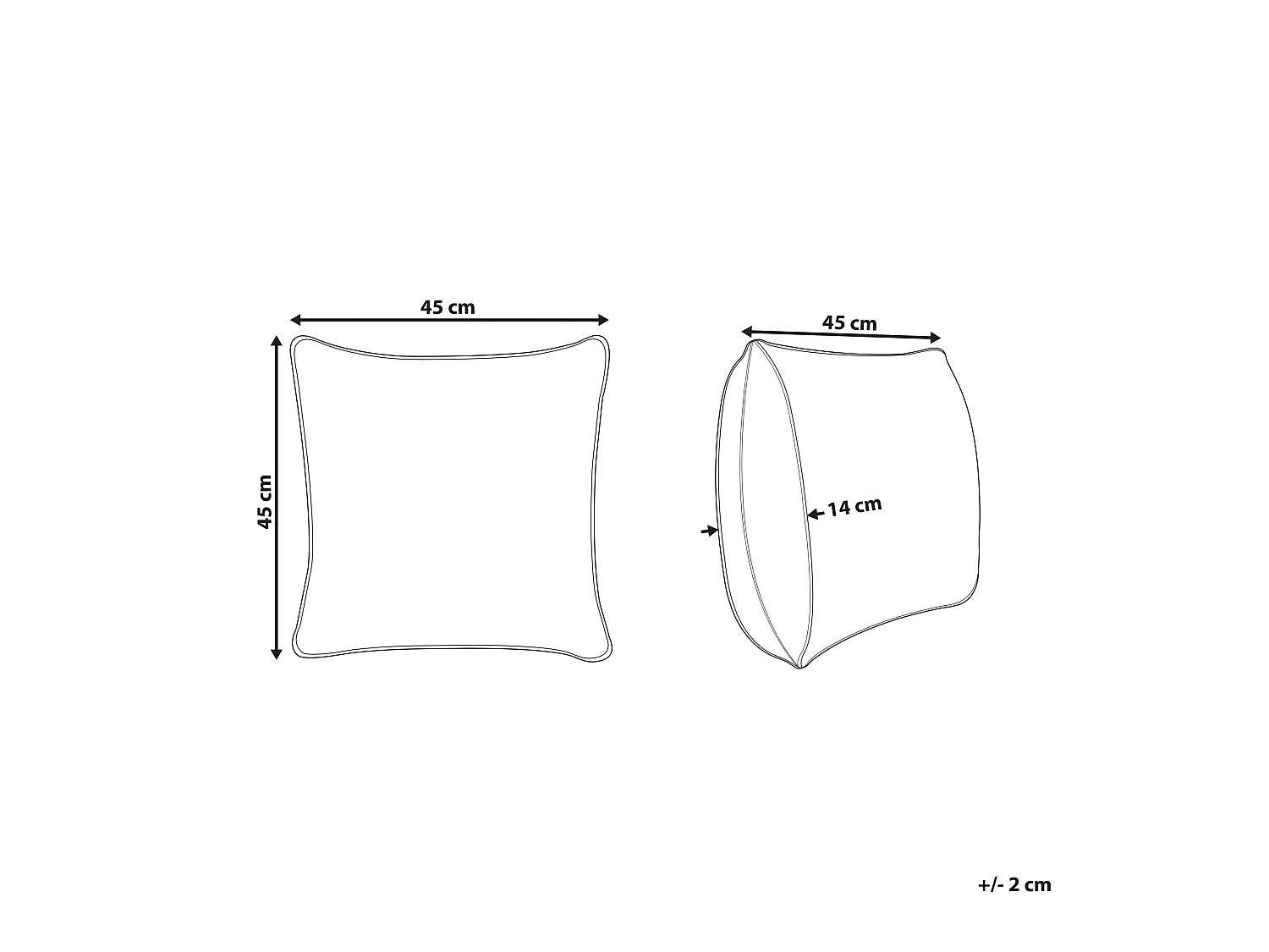 Coussin MYRTUS Coton 45 x 45 cm Beige Motif géométrique