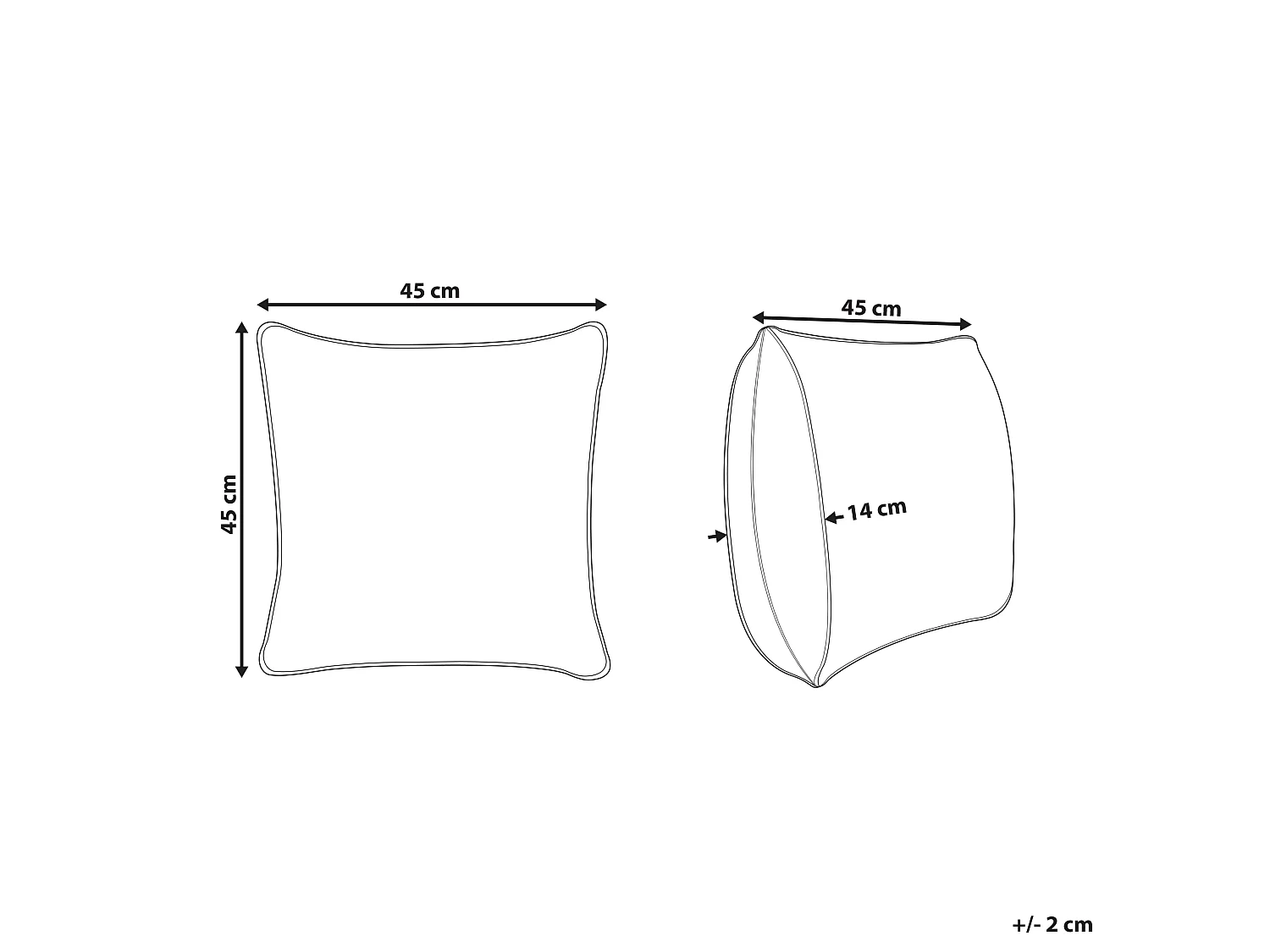 Coussin MYRTUS Coton 45 x 45 cm Beige Motif géométrique