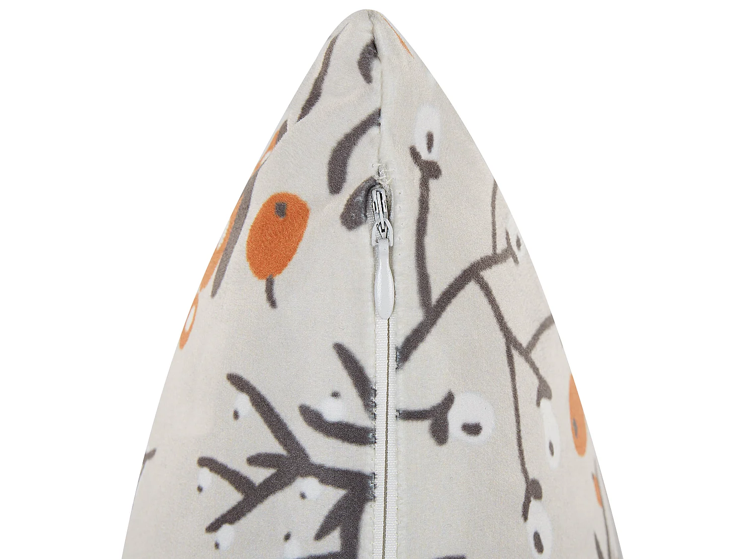 Dekokissen Samtstoff Herbstmotiv weiß/mehrfarbig 45 x 45 cm 2er Set Montbretia