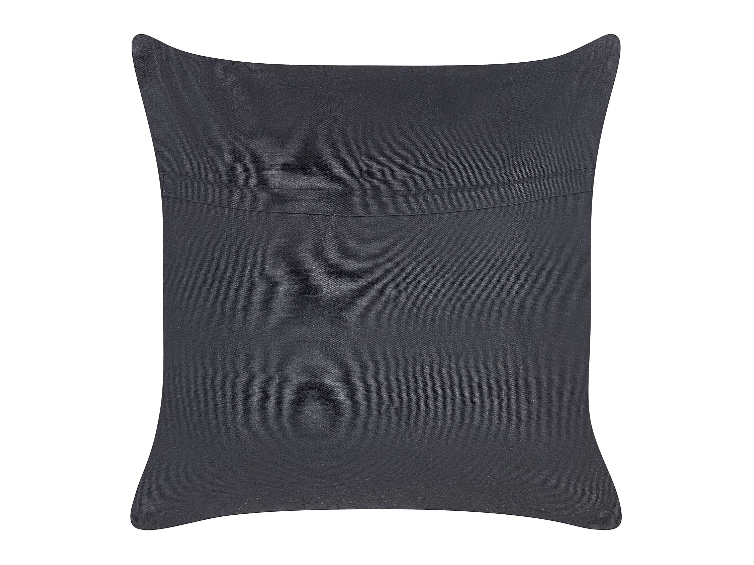 Cojín decorativo BERGENIA Yute 45 x 45 cm Negro A rayas