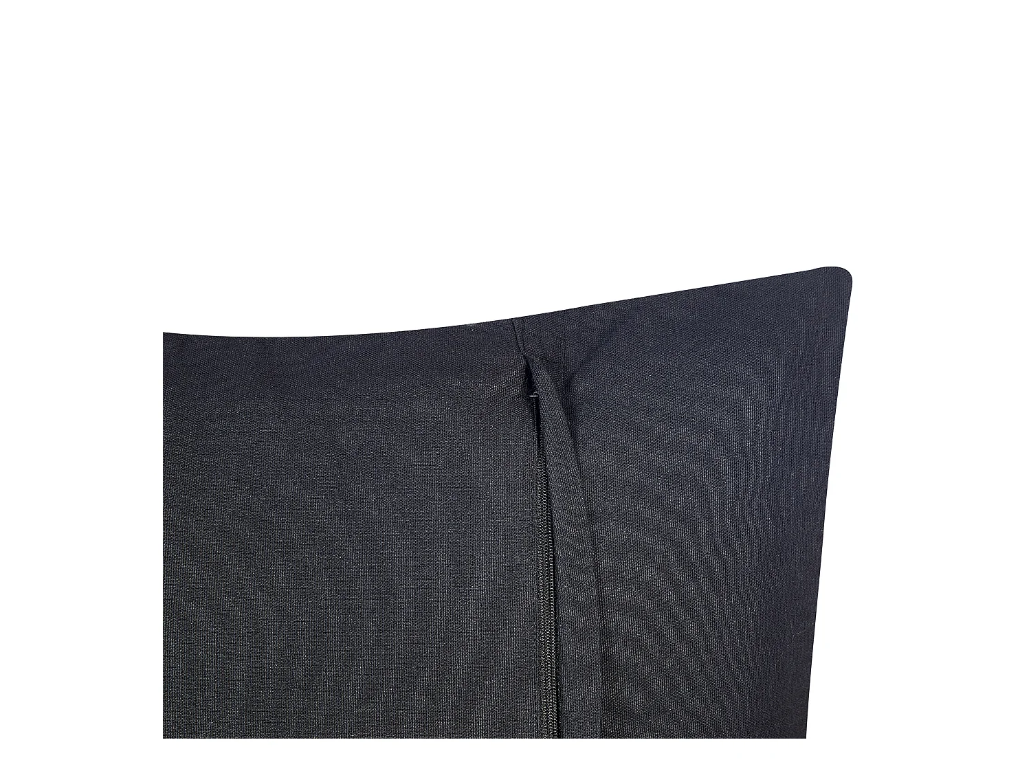 Cojín decorativo BERGENIA Yute 45 x 45 cm Negro A rayas