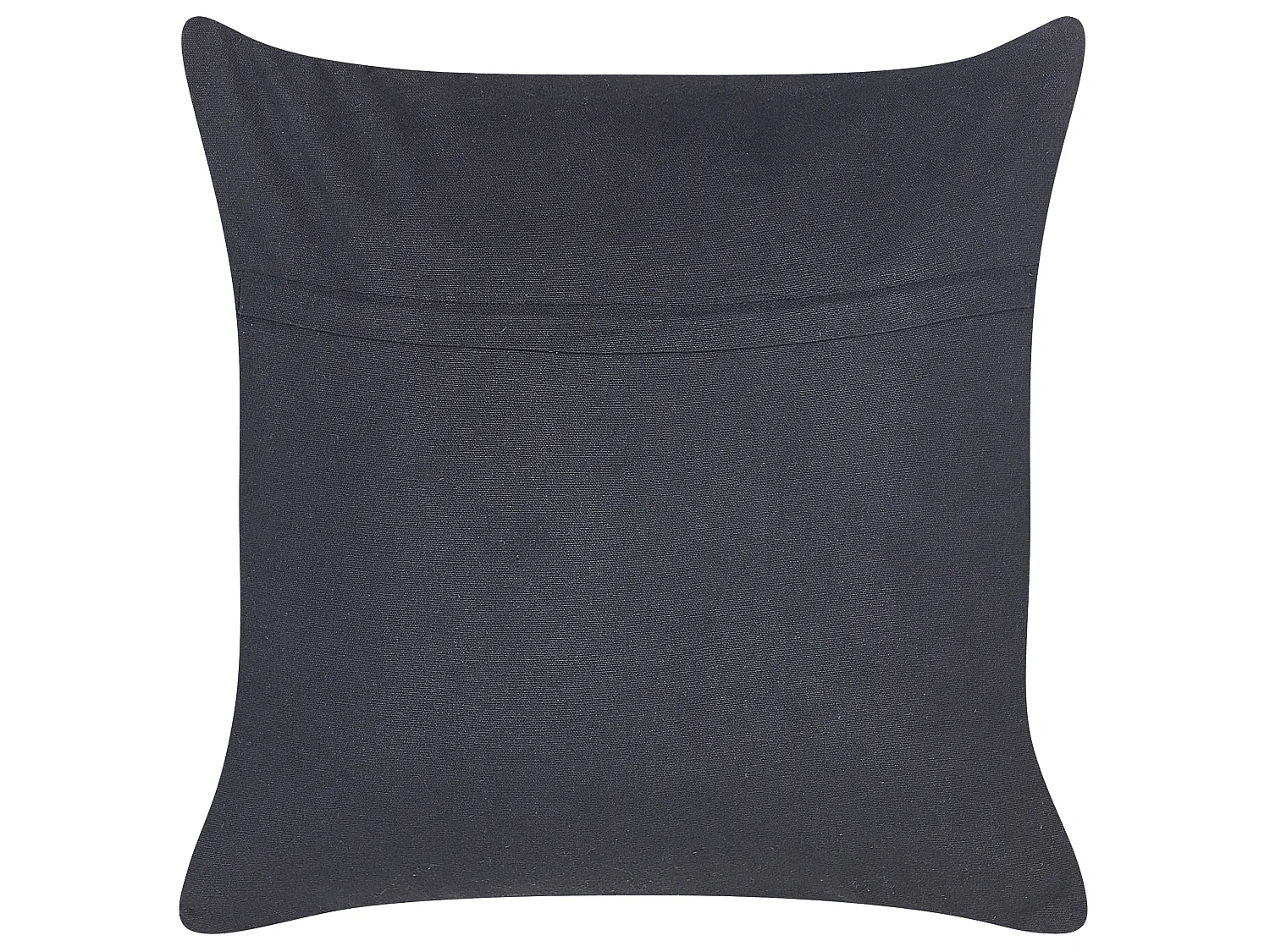 Coussin BERGENIA Jute 45 x 45 cm Noir À rayure