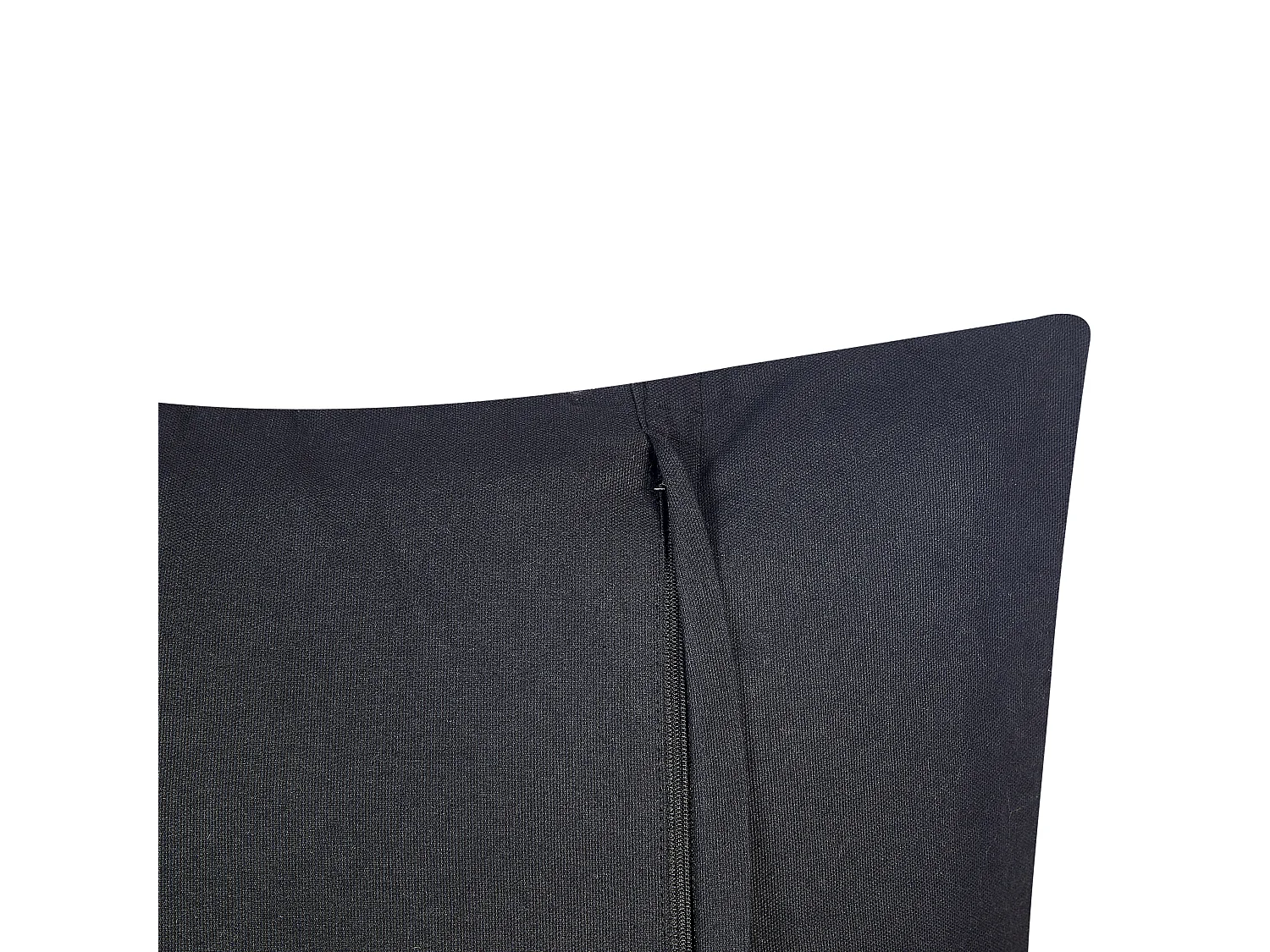 Cojín decorativo BERGENIA Yute 45 x 45 cm Negro A rayas