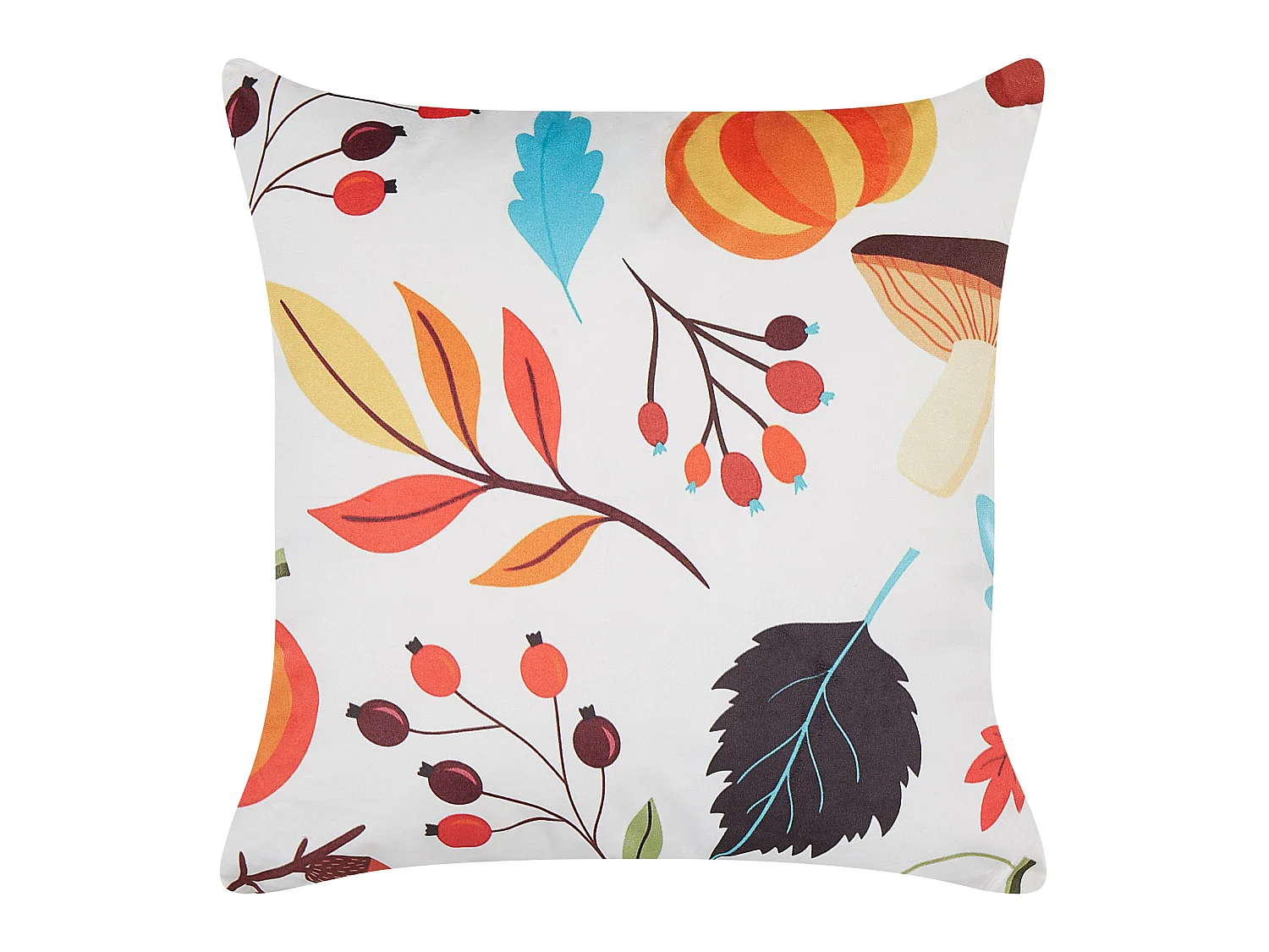 Coussin VISCARIA Velours 45 x 45 cm Multicolore Motif de plante