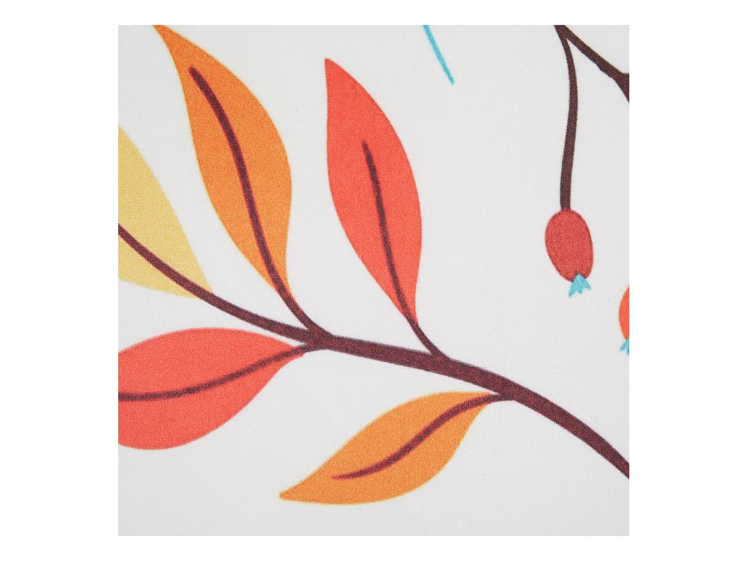 Sierkussen VISCARIA Fluweel 45 x 45 cm Multicolor Bladpatroon