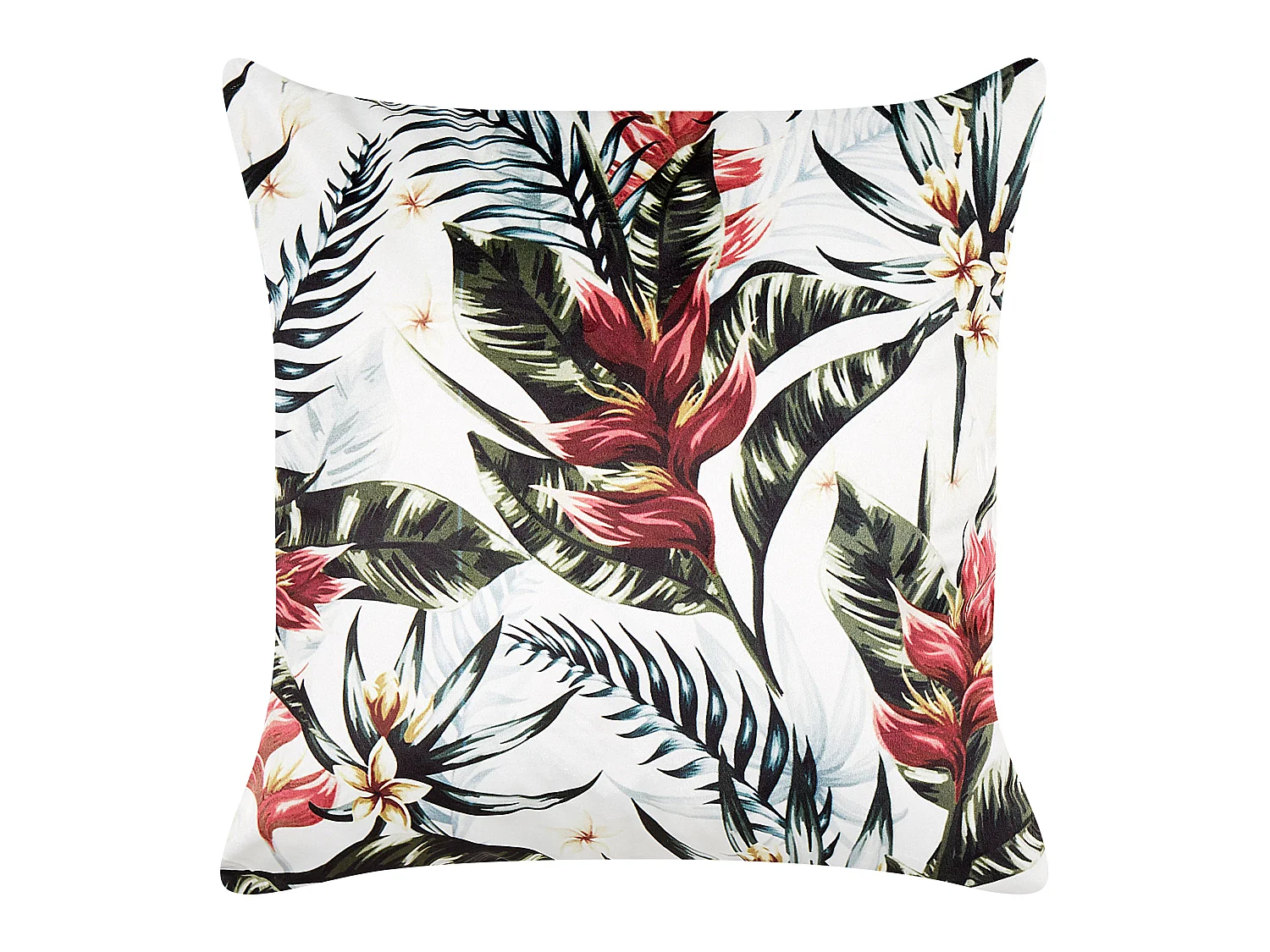 Set van 2 decoratieve kussens EDELWEISS Fluweel 45 x 45 cm Multicolor Bladpatroon