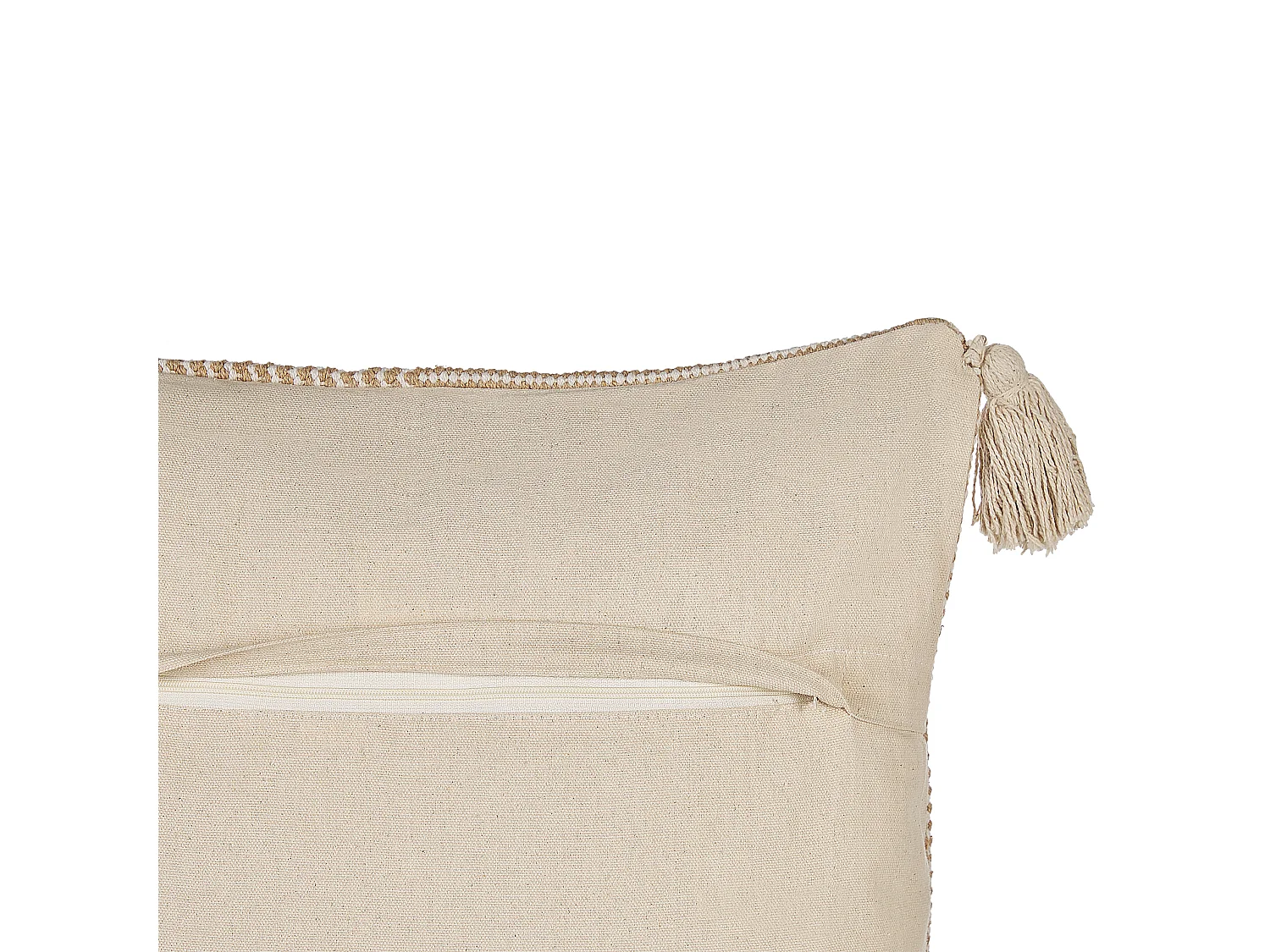 Lot de 2 coussins décoratifs ARALIA Coton 45 x 45 cm Beige Motif géométrique