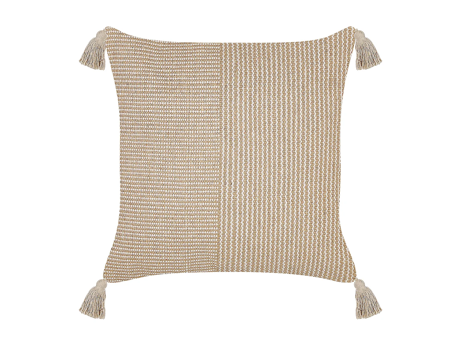 Lot de 2 coussins décoratifs ARALIA Coton 45 x 45 cm Beige Motif géométrique