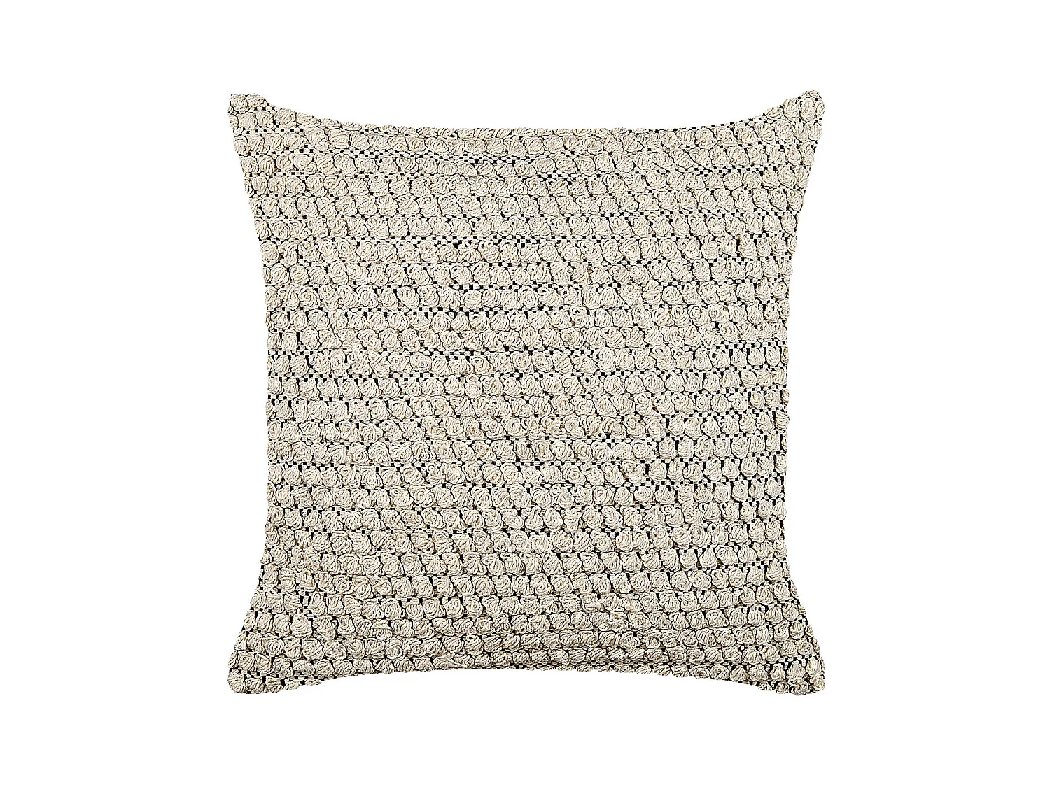 Coussin HOWEA Coton 45 x 45 cm Beige Motif géométrique