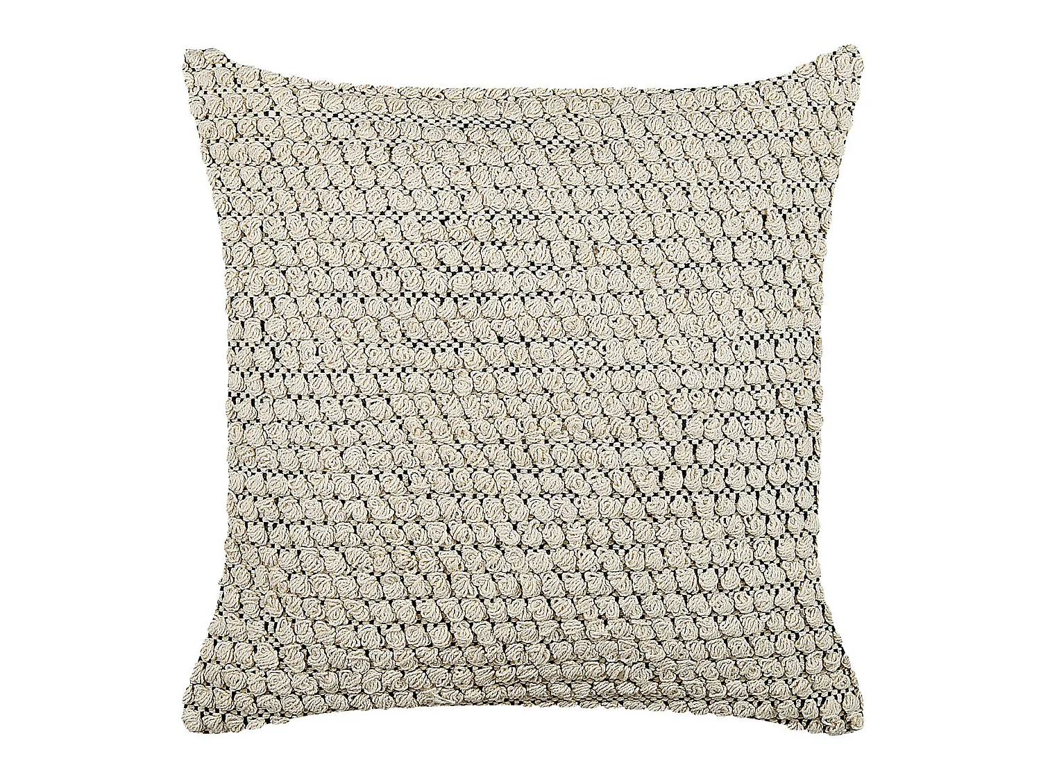 Coussin HOWEA Coton 45 x 45 cm Beige Motif géométrique
