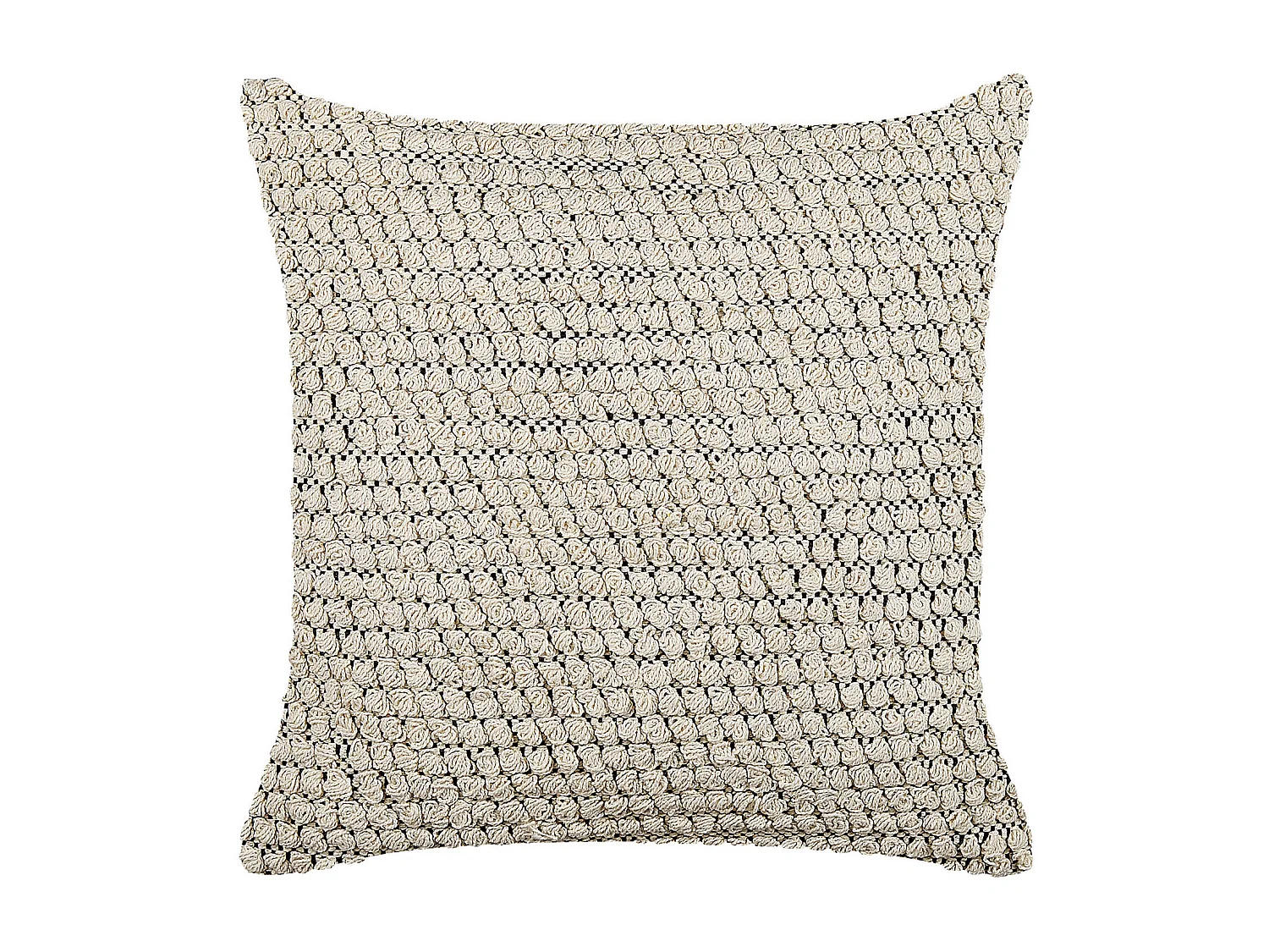 Coussin HOWEA Coton 45 x 45 cm Beige Motif géométrique
