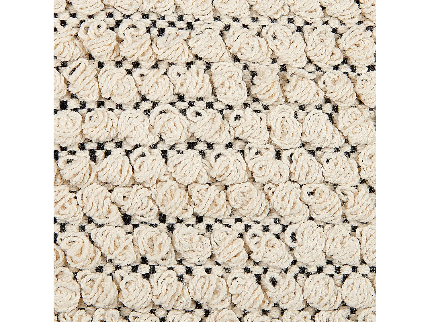 Coussin HOWEA Coton 45 x 45 cm Beige Motif géométrique