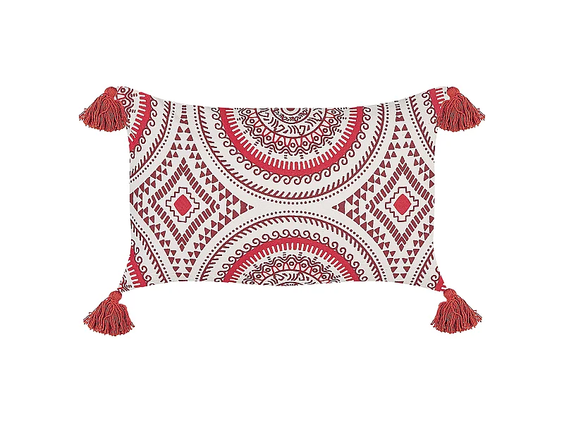 Almofada decorativa ANTHEMIS Algodão 30 x 50 cm Vermelho Padrão oriental