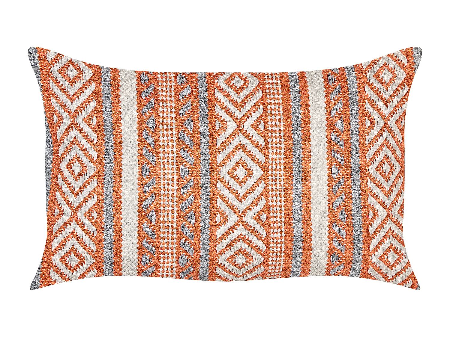 Dekokissen 2er Set mit Füllung geometrisches Muster Baumwolle bunt 35 x 55 cm Inula