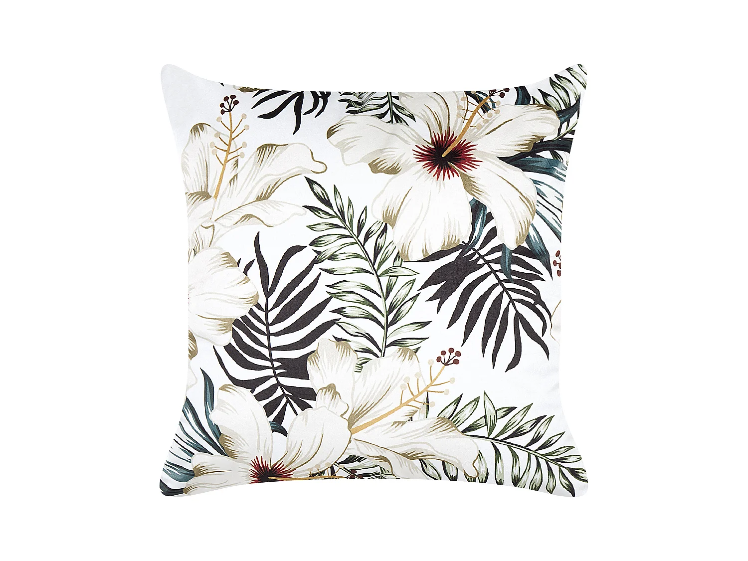 Cojín decorativo OKRA Terciopelo 45 x 45 cm Multicolor Patrón de plantas