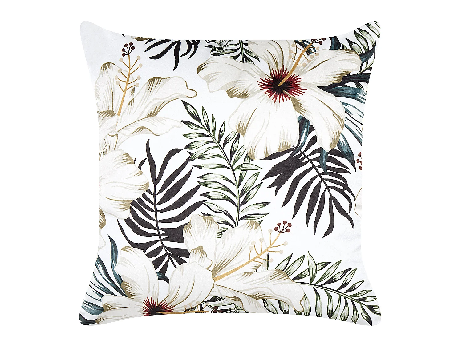 Coussin OKRA Velours 45 x 45 cm Multicolore Motif de plante