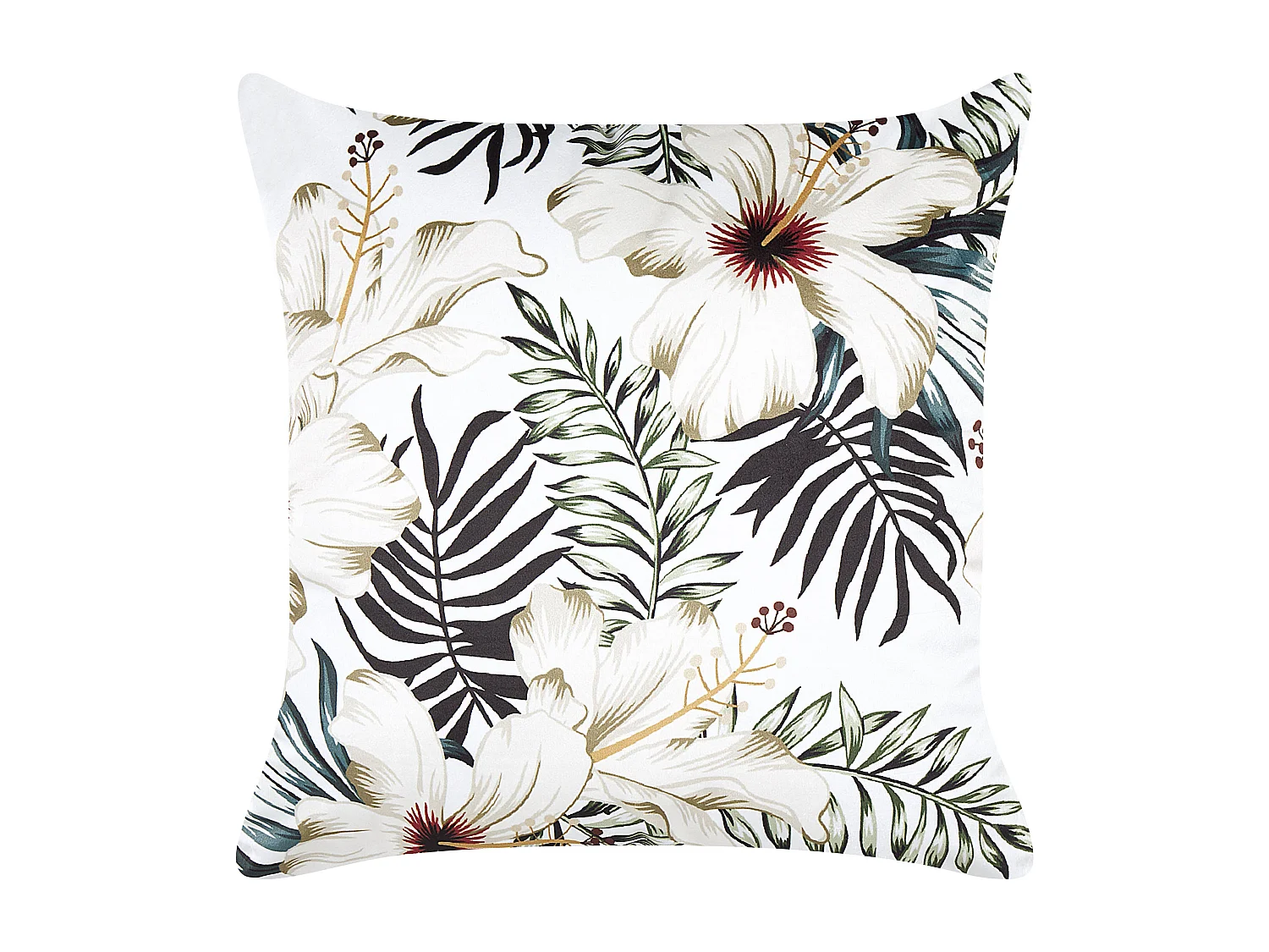 Coussin OKRA Velours 45 x 45 cm Multicolore Motif de plante