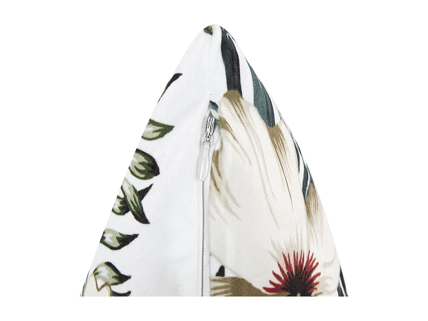 Coussin OKRA Velours 45 x 45 cm Multicolore Motif de plante