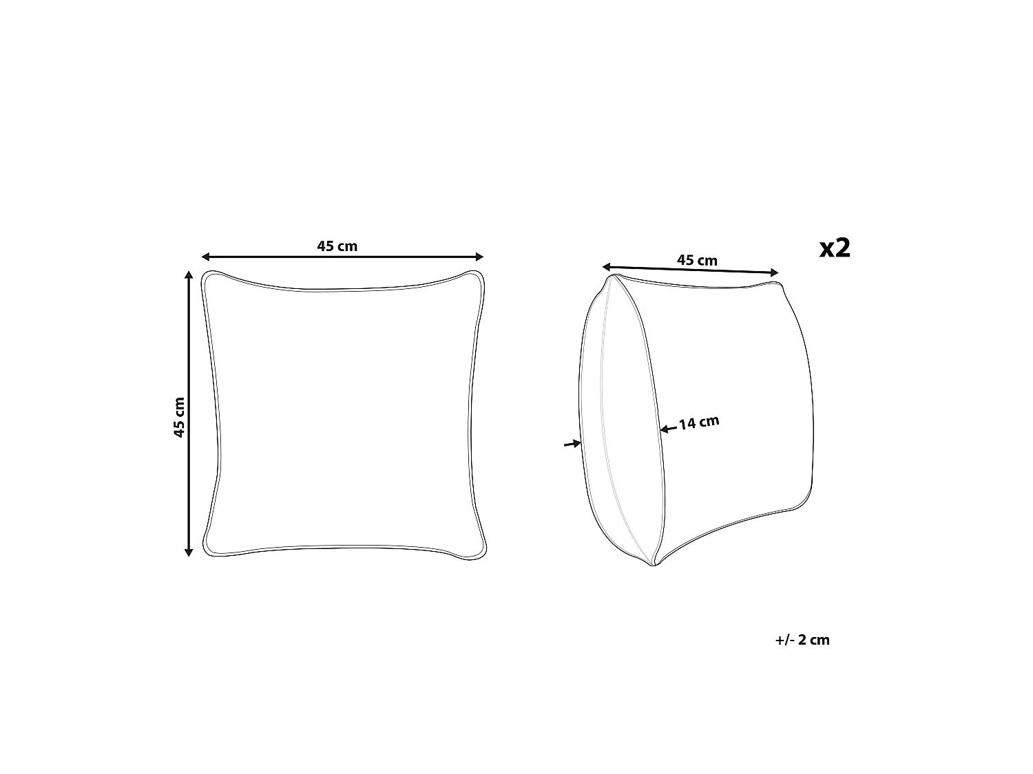 Dekokissen geometrisches Muster Baumwolle violett getuftet 45 x 45 cm 2er Set RHOEO