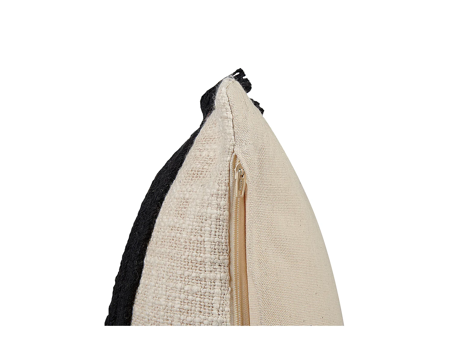 Zestaw 2 poduszek dekoracyjnych FUCHSIA Bawełna 45 x 45 cm Jasnobeżowy Wzór geometryczny