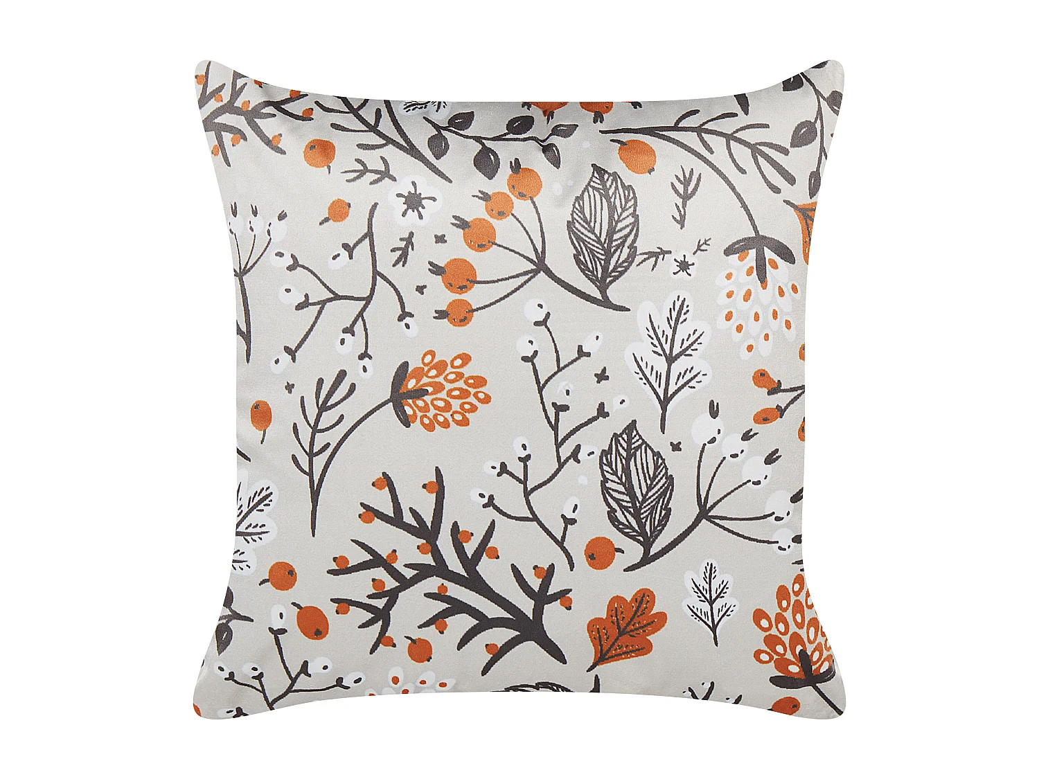 Dekokissen MONTBRETIA Samtstoff 45 x 45 cm Bunt Pflanzenmuster