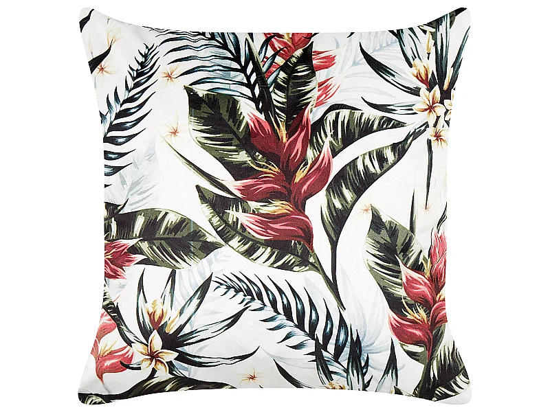 Dekokissen Samtkissen Sofakissen Couchkissen Blattmotiv grün rot 45 x45 cm