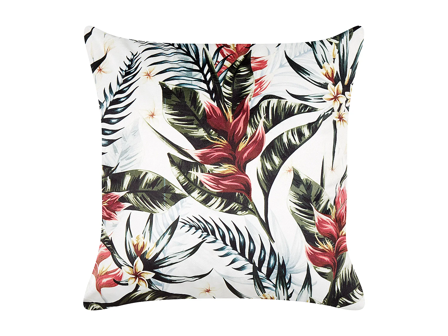 Dekokissen Samtkissen Sofakissen Couchkissen Blattmotiv grün rot 45 x45 cm