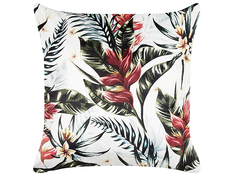 Dekokissen Samtkissen Sofakissen Couchkissen Blattmotiv grün rot 45 x45 cm