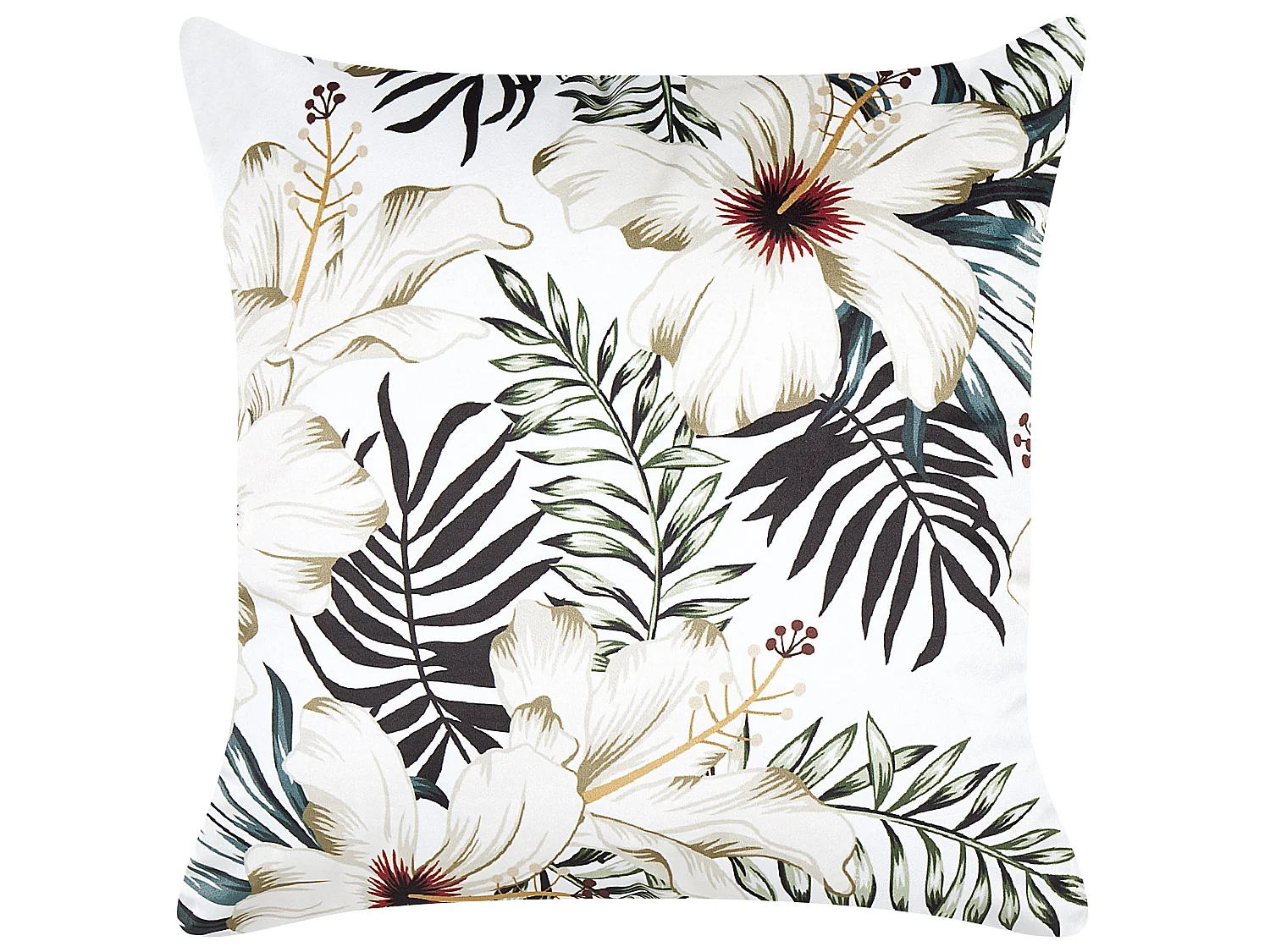 Lot de 2 coussins décoratifs OKRA Velours 45 x 45 cm Multicolore Motif de plante