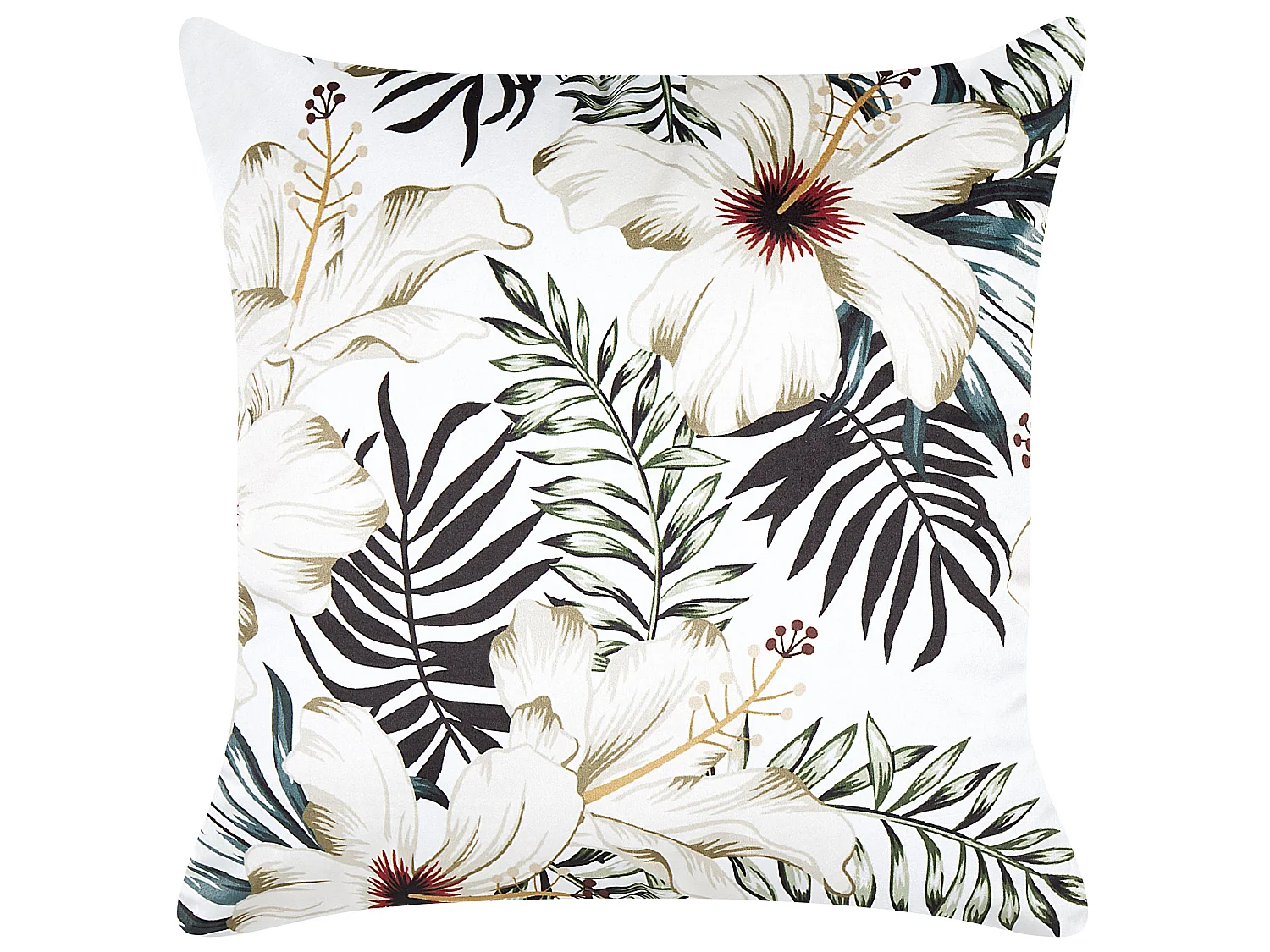 Set van 2 decoratieve kussens OKRA Fluweel 45 x 45 cm Multicolor Bladpatroon