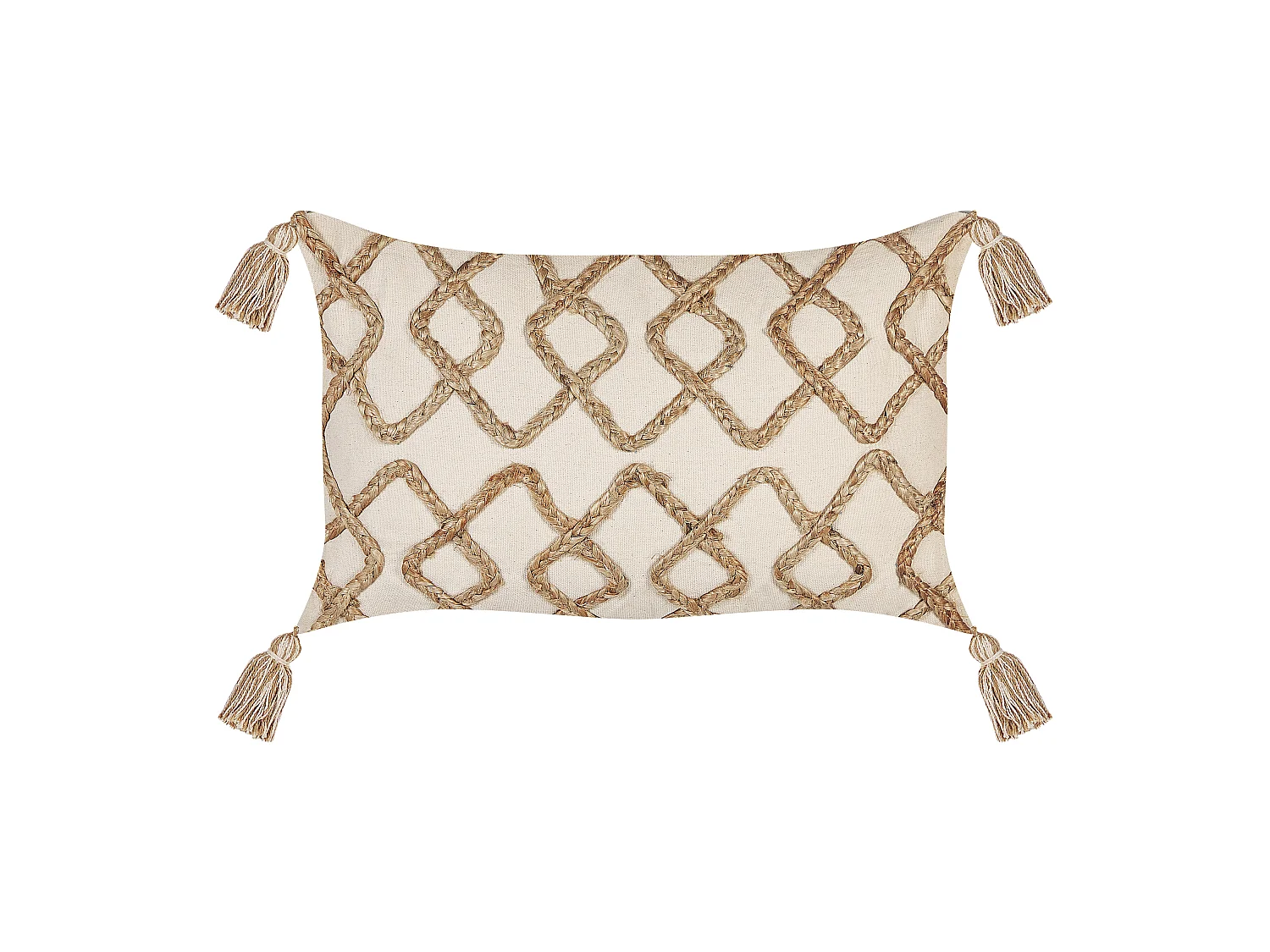 Almofada decorativa INCANA Algodão 30 x 50 cm Creme Padrão geométrico