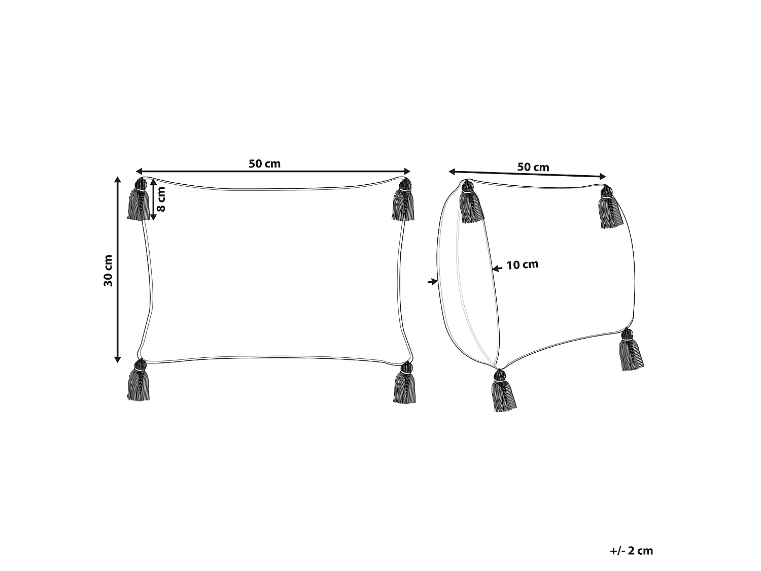 Poduszka dekoracyjna INCANA Bawełna 30 x 50 cm Beżowy Wzór geometryczny