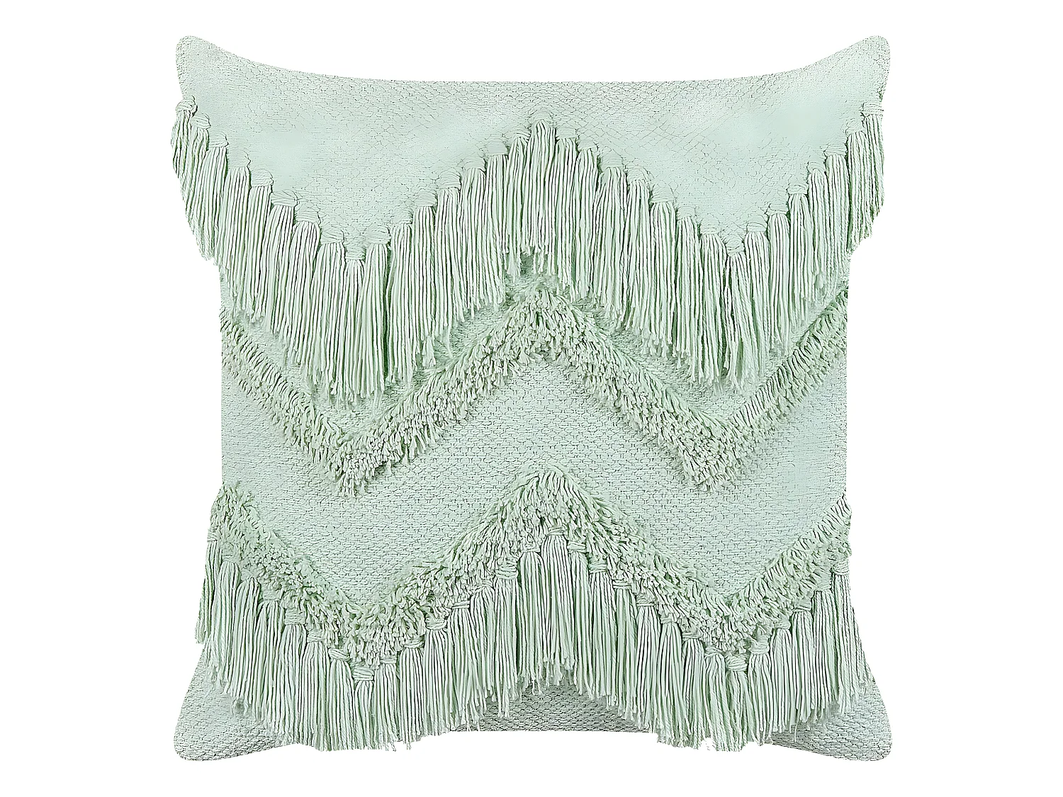 Poduszka dekoracyjna BACOPA Bawełna 45 x 45 cm Zielony Wzór zygzak