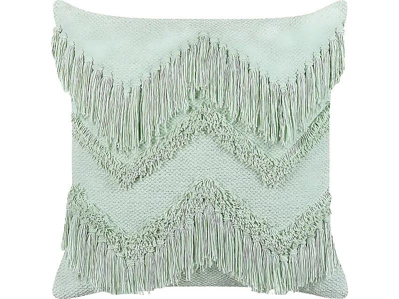 Almofada decorativa BACOPA Algodão 45 x 45 cm Verde Padrão chevrón